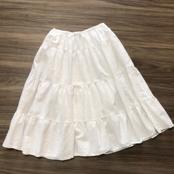 Faded Glory Other - Faded Glory Midi skirt white girls XL 14/16
